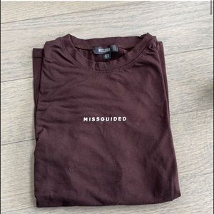 Missguided chocolate brown tee